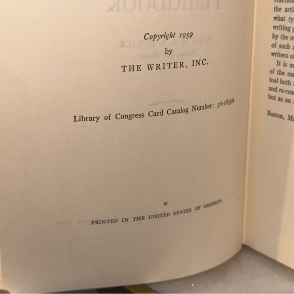 “The Writer’s Handbook” edited by A. S. Burack (1959, The Writer Inc.) - Picture 6 of 10